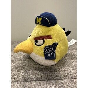 Angry Birds RARE UNIVERSITY OF MICHIGAN Yellow Chuck Plush Commonwealth￼5"